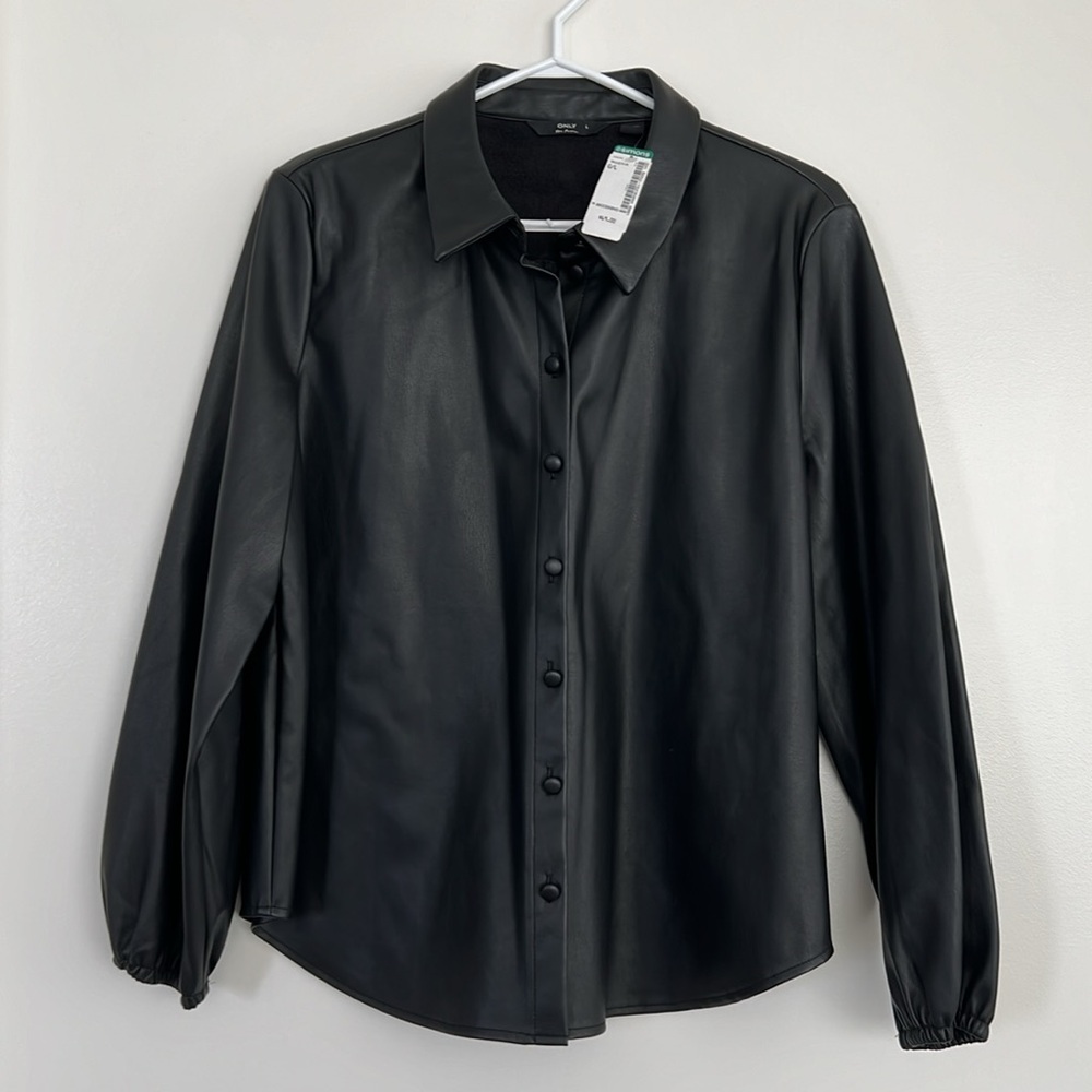 Faux leather jacket